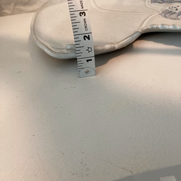 Erickson Christmas Angel Platter Grey W/ Blue Hair Pottery Blue and Grey NWOT - Picture 6 of 11